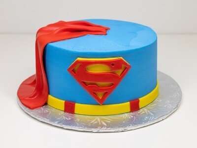 Superman Logo and Cape Cake