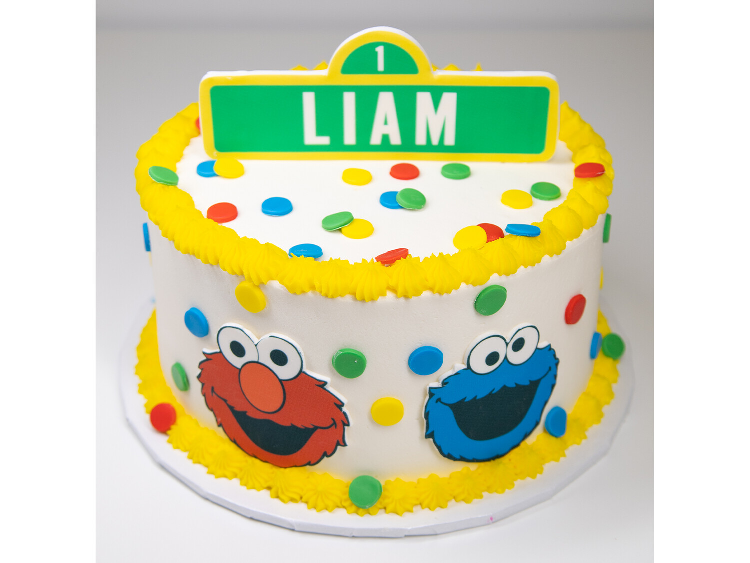 Sesame Street Sign and Characters Cake