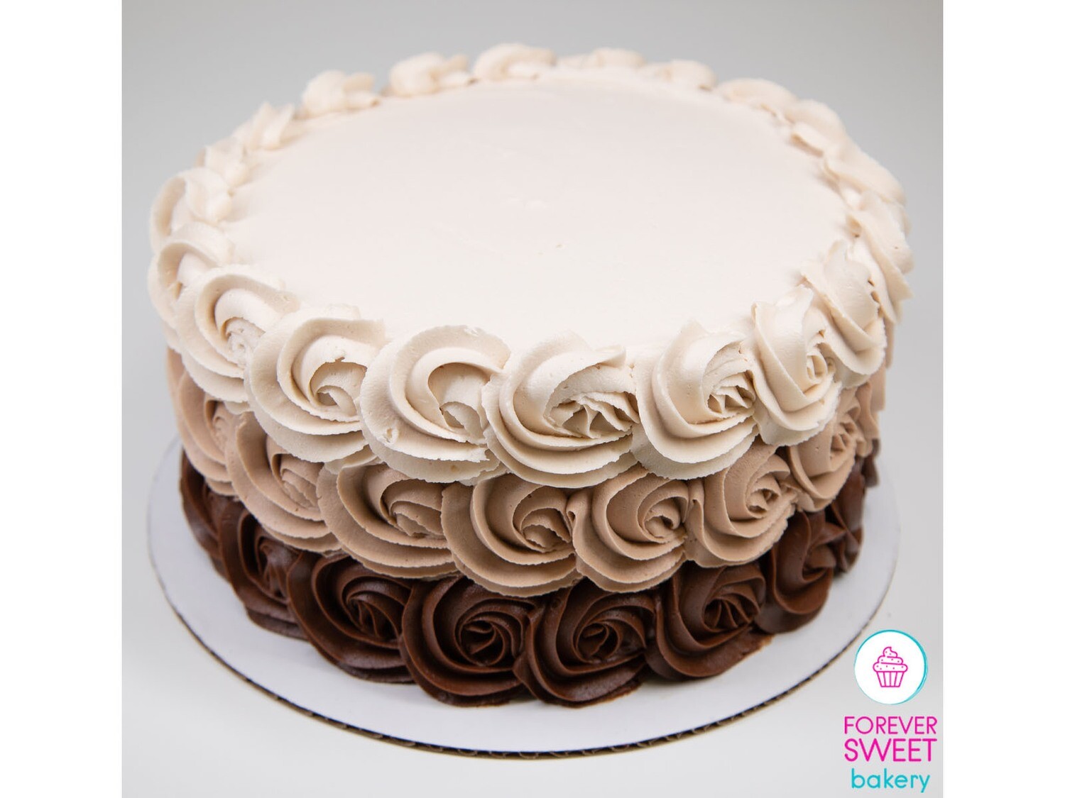 Chocolate Ombre Rosette Cake