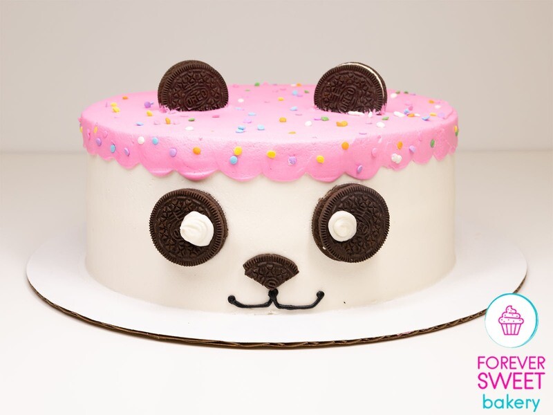 Panda Face Cake