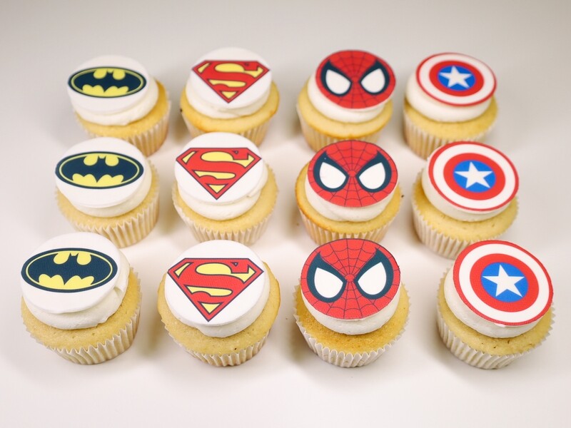 Super Hero Dozen Cupcakes