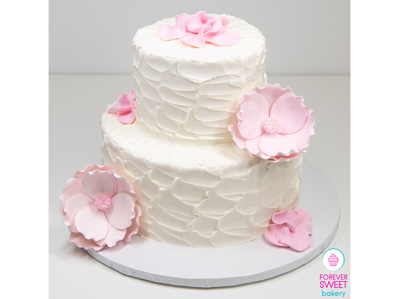 2 Tier Magnolia Cake
