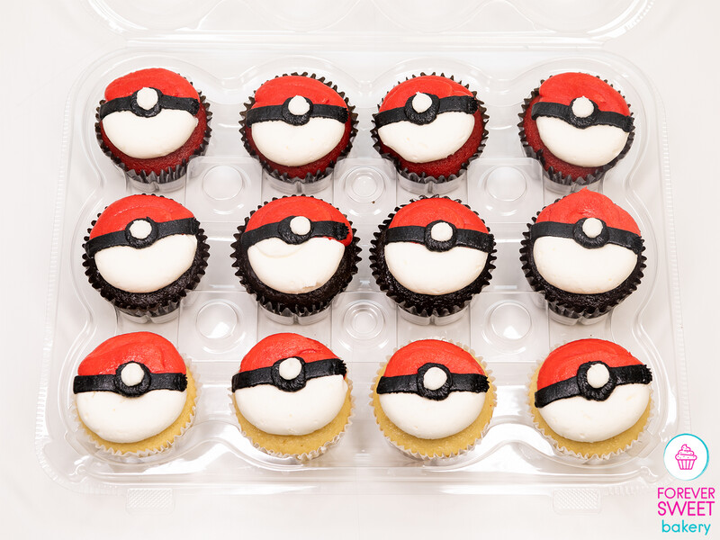 Pokemon Poke Ball Cupcakes