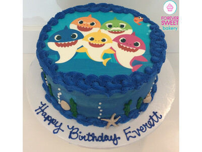 Baby Shark Under the Sea Image Cake