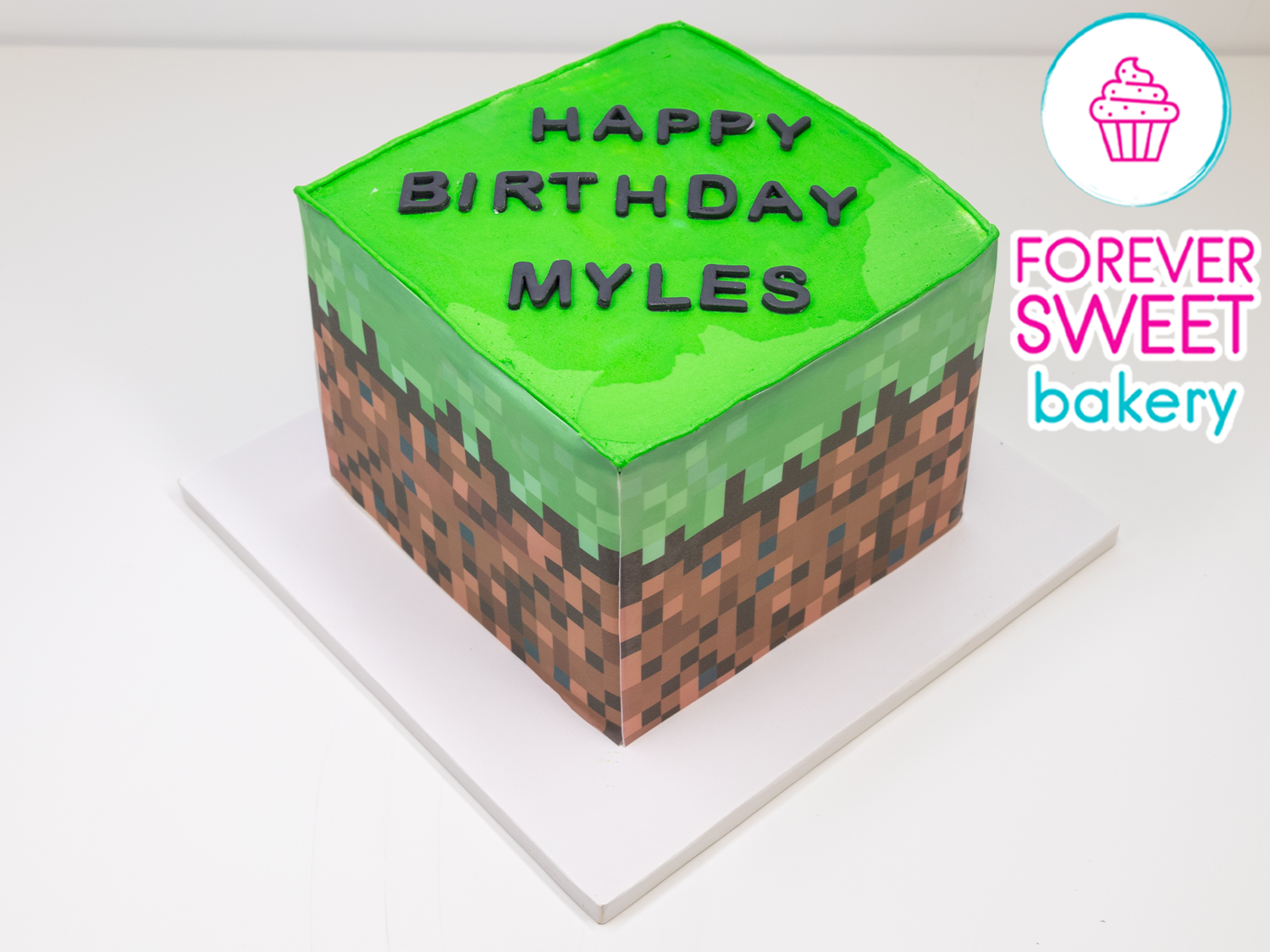 Minecraft Green Square Cake