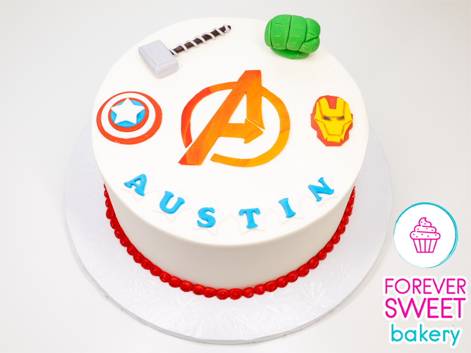 Avengers Super Hero Star Name Cake
