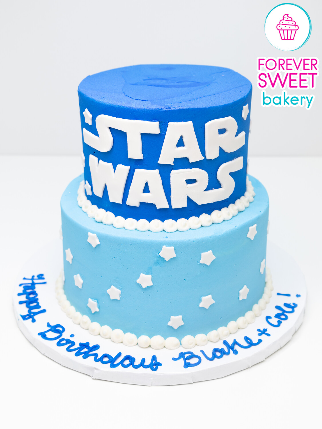 2 Tier STAR WARS Stars Cake