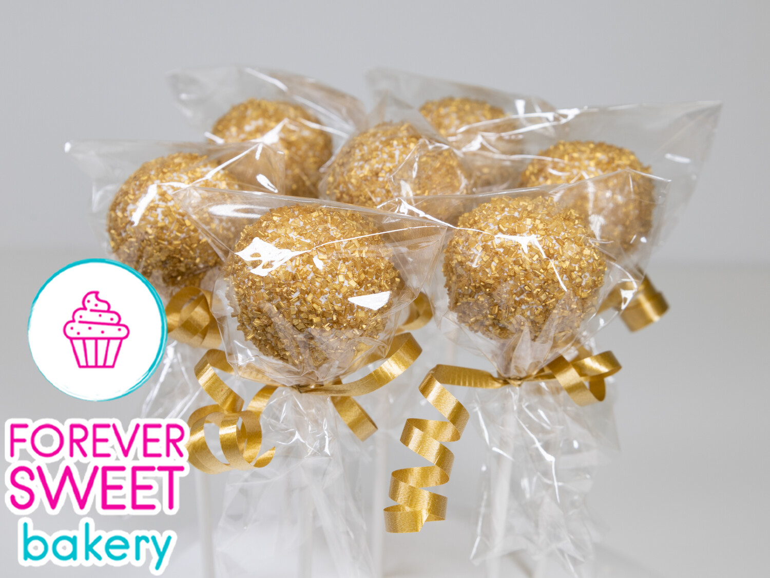 Gold Sugared Cake Pops (min. qty required)