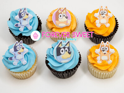 Bluey Character Themed Cupcakes