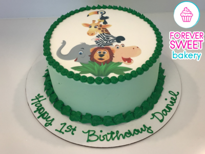 Jungle Animals Safari Image Cake