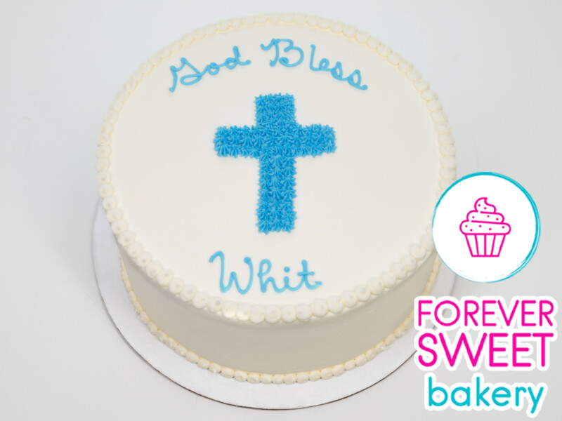 Buttercream Cross Accent Cake