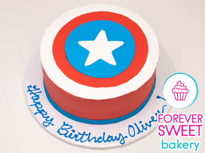 Captain America Shield Cake