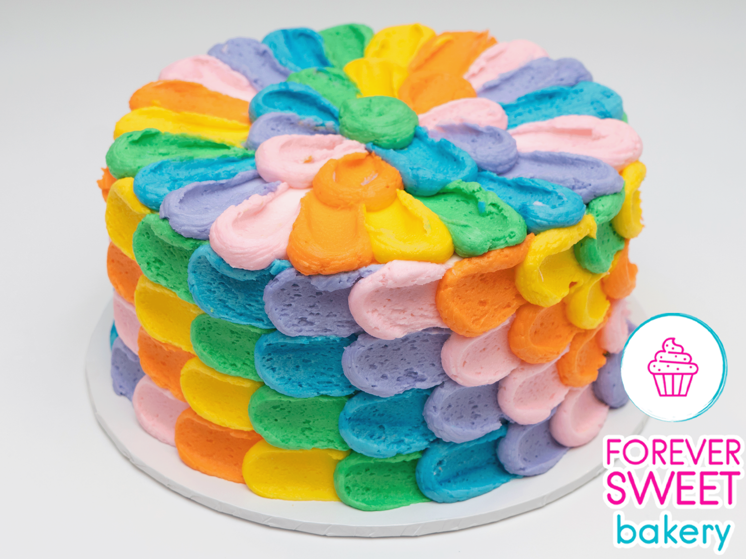 Rainbow Petal Cake, Rainbow Shade: Pastel Rainbow