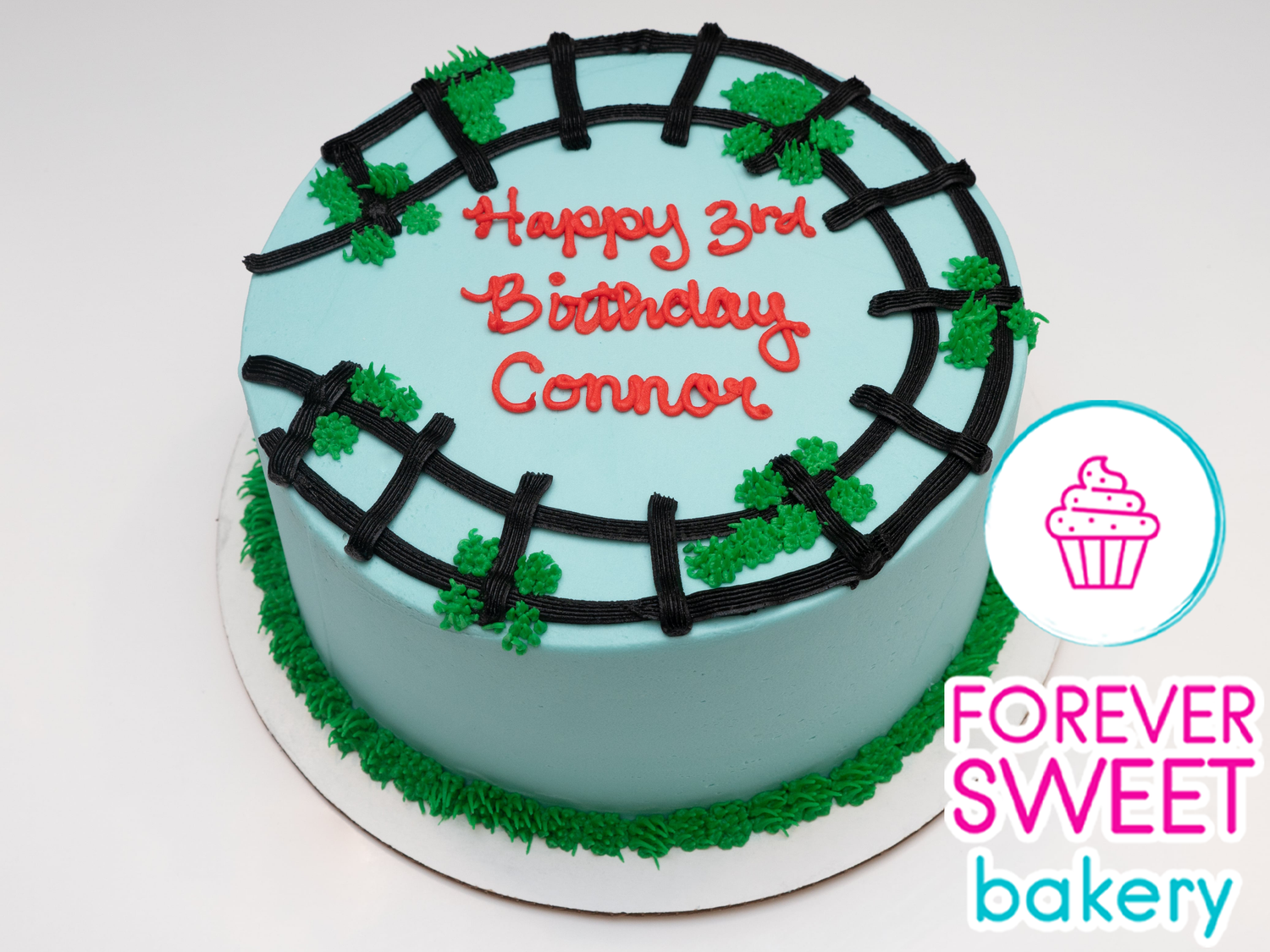 Train Tracks Cake