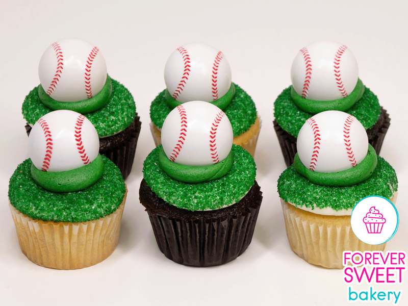 Baseball Ring Cupcakes