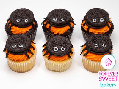 Halloween Spider Decorated Cupcakes