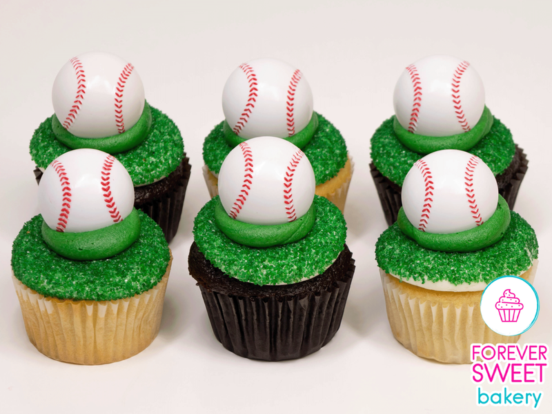 Baseball Ring Cupcakes