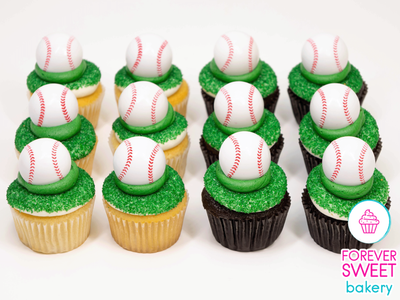 Baseball Ring Cupcakes