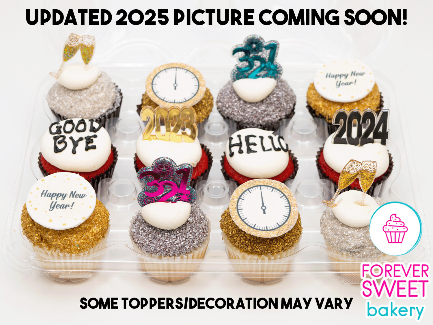 2025 New Years Dozen Cupcakes