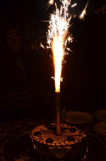 Gold Sparkler Candle