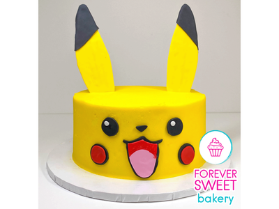 Pikachu with Standing Ears Cake
