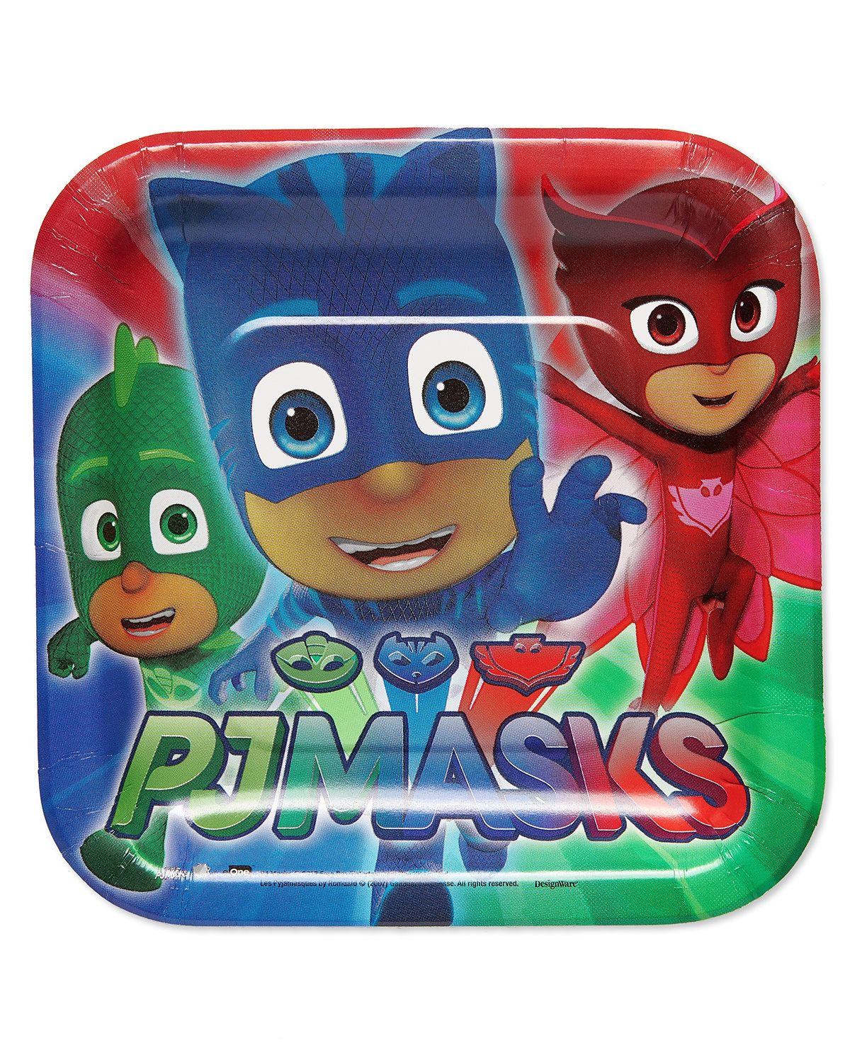 PJ Mask  7in Square Party Plates - 8ct