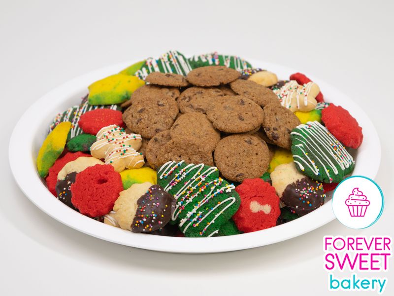 Holiday Butter Cookies and Mini Chocolate Chip Cookie Trays