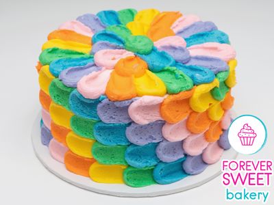 Rainbow Petal Cake