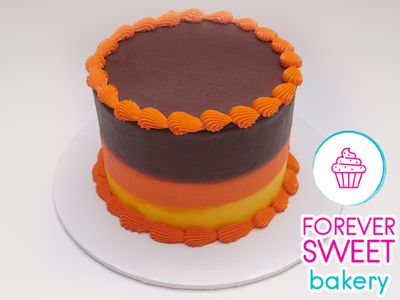 Fall Color Stripe Cake