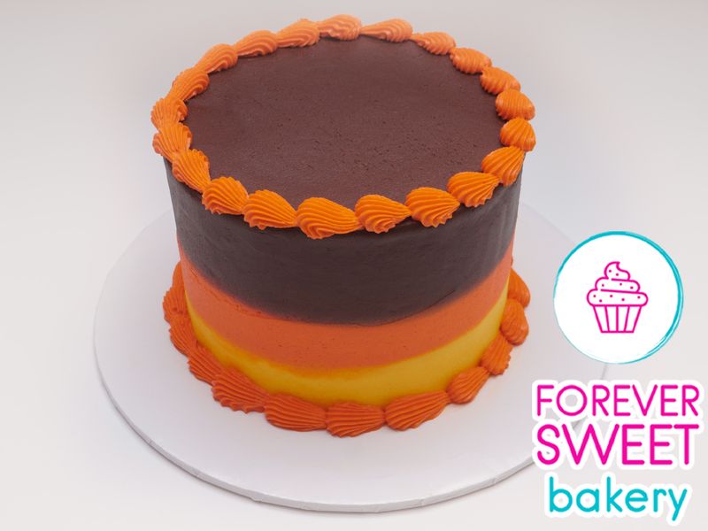 Fall Color Stripe Cake