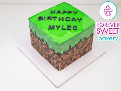 Minecraft Green Square Cake