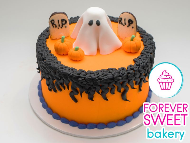 Ghost in the Graveyard Cake