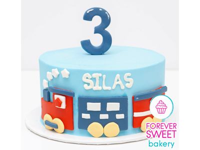 Train with Box Cars Cake