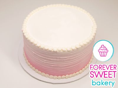 Pink Ombre Ridged Cake