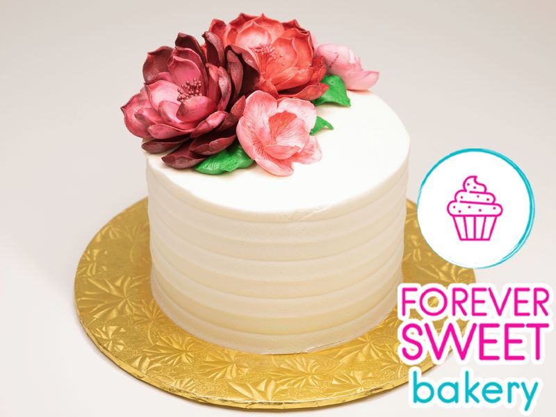 Dahlias &amp; Blossoms Cake