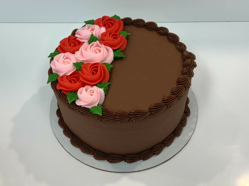 Rosette Spray Decorated Cake