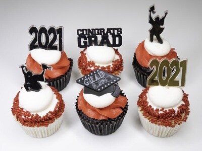 Graduation Half Dozen Cupcakes
