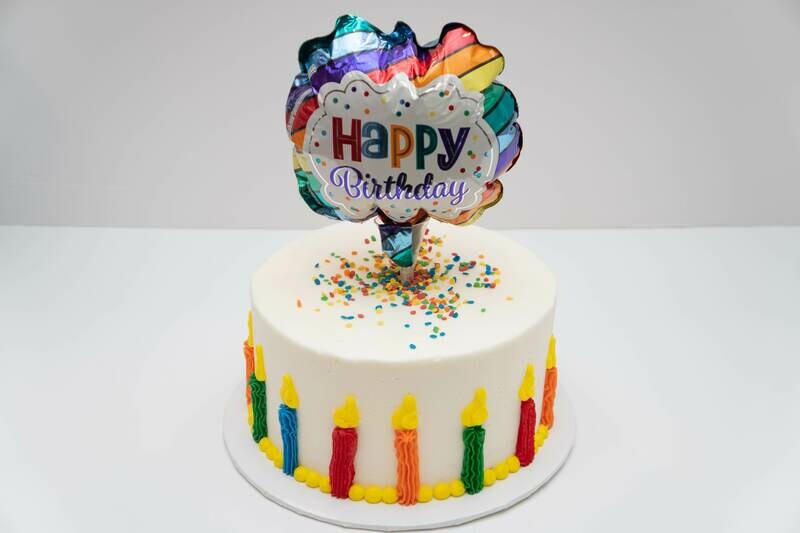 Happy Birthday Balloon & Candle Cake​