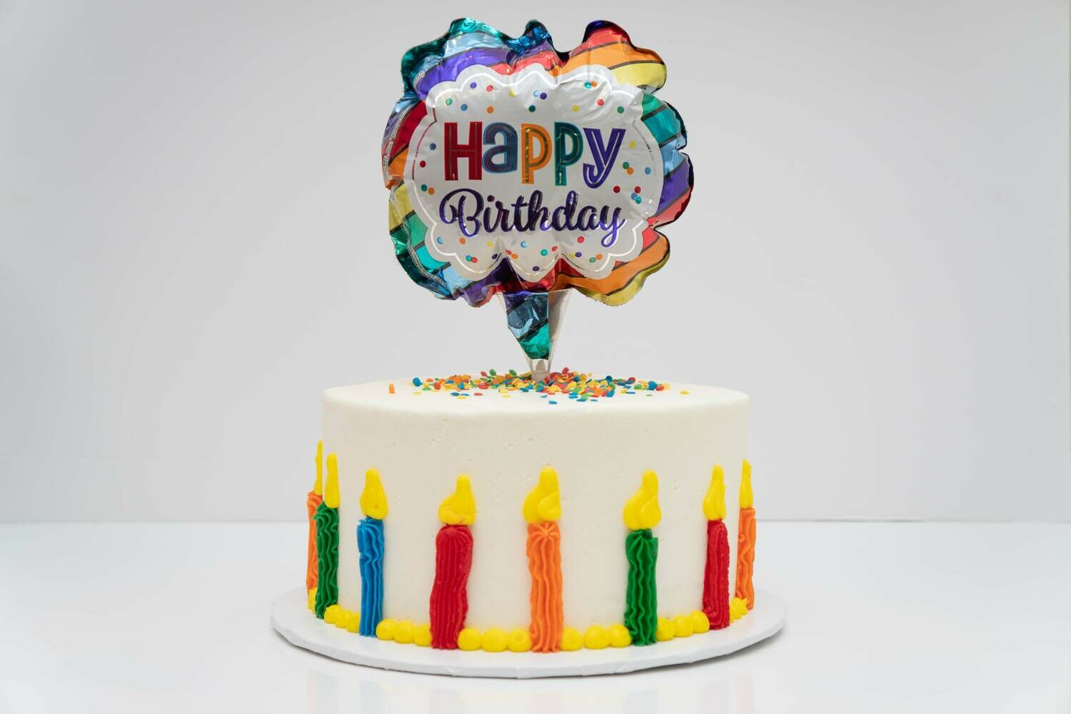 Happy Birthday Balloon &amp; Candle Cake​