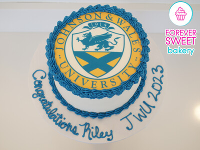 Graduation School Logo Image Cake