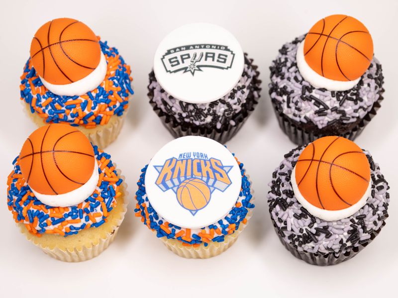 Knicks & Spurs NBA Finals Half Dozen Cupcakes