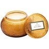 Baltic AMber 2 Wick Embossed Glass Candle