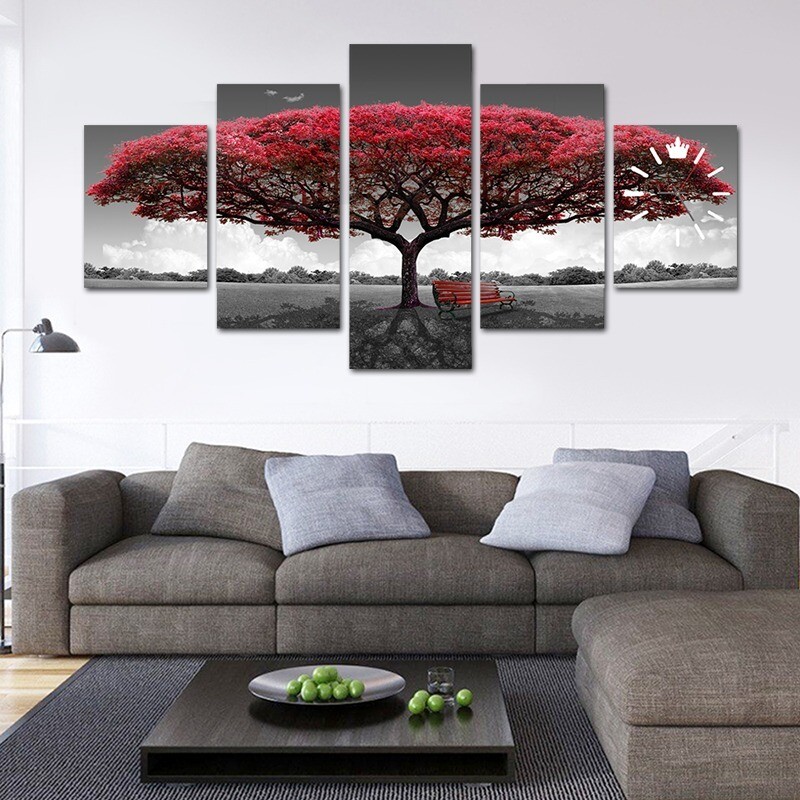 LUXURY ROSE TREE CANVAS WALL FRAME