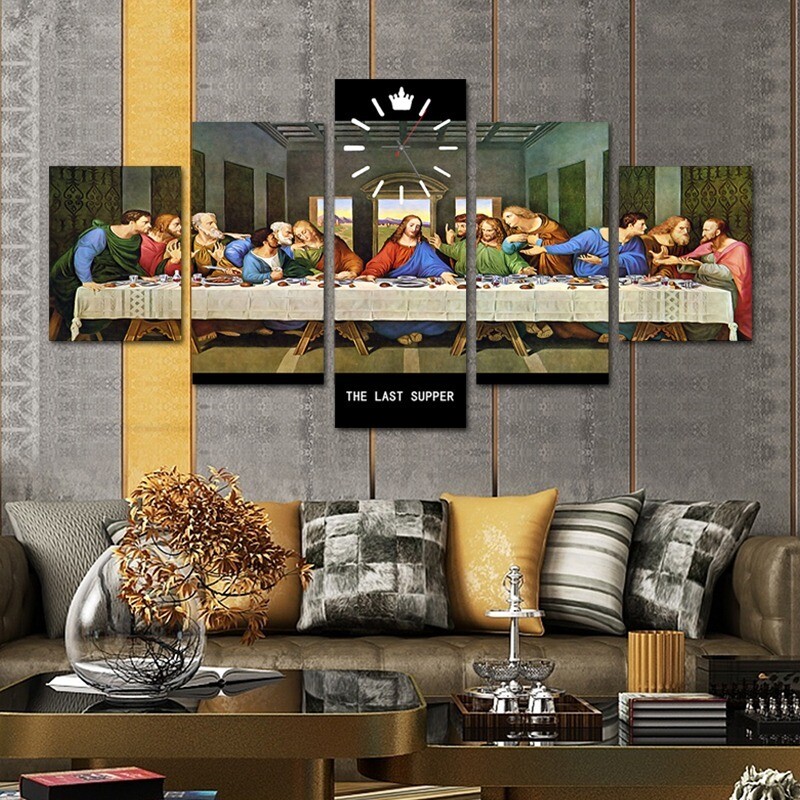 LUXURY LAST SUPPER CANVAS WALL FRAME