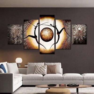 LUXURY SKELETON AFRICAN ART CANVAS WALL FRAME
