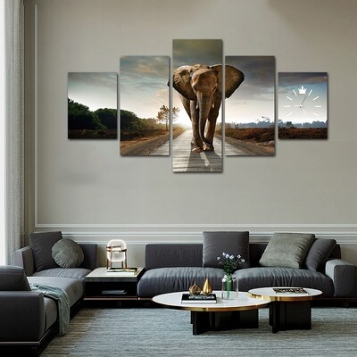 LUXURY TROPICAL ELEPHANT CANVAS FRAME
