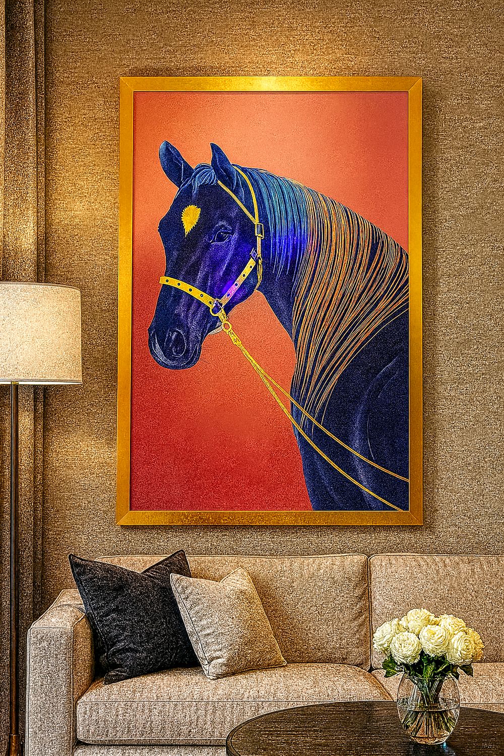 EMIRATE NATURE HOSE LUXURY CRYSTAL PROCLAIN PAINTING