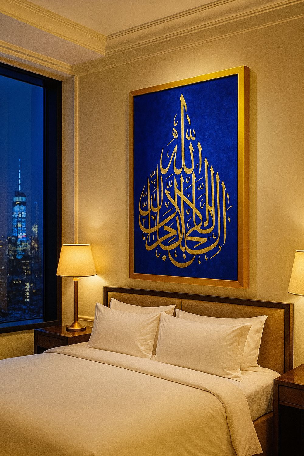 ISLAMIC MIRROR LUXURY CRYSTAL PROCLAIN PAINTING