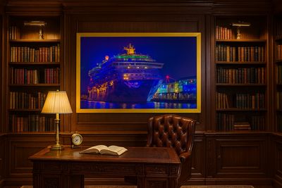 TITANIC SHIP CRYSTAL PROCLAIN PAINTING