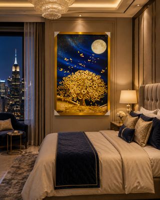 TREE MOON CRYSTAL PROCLAIN PAINTING